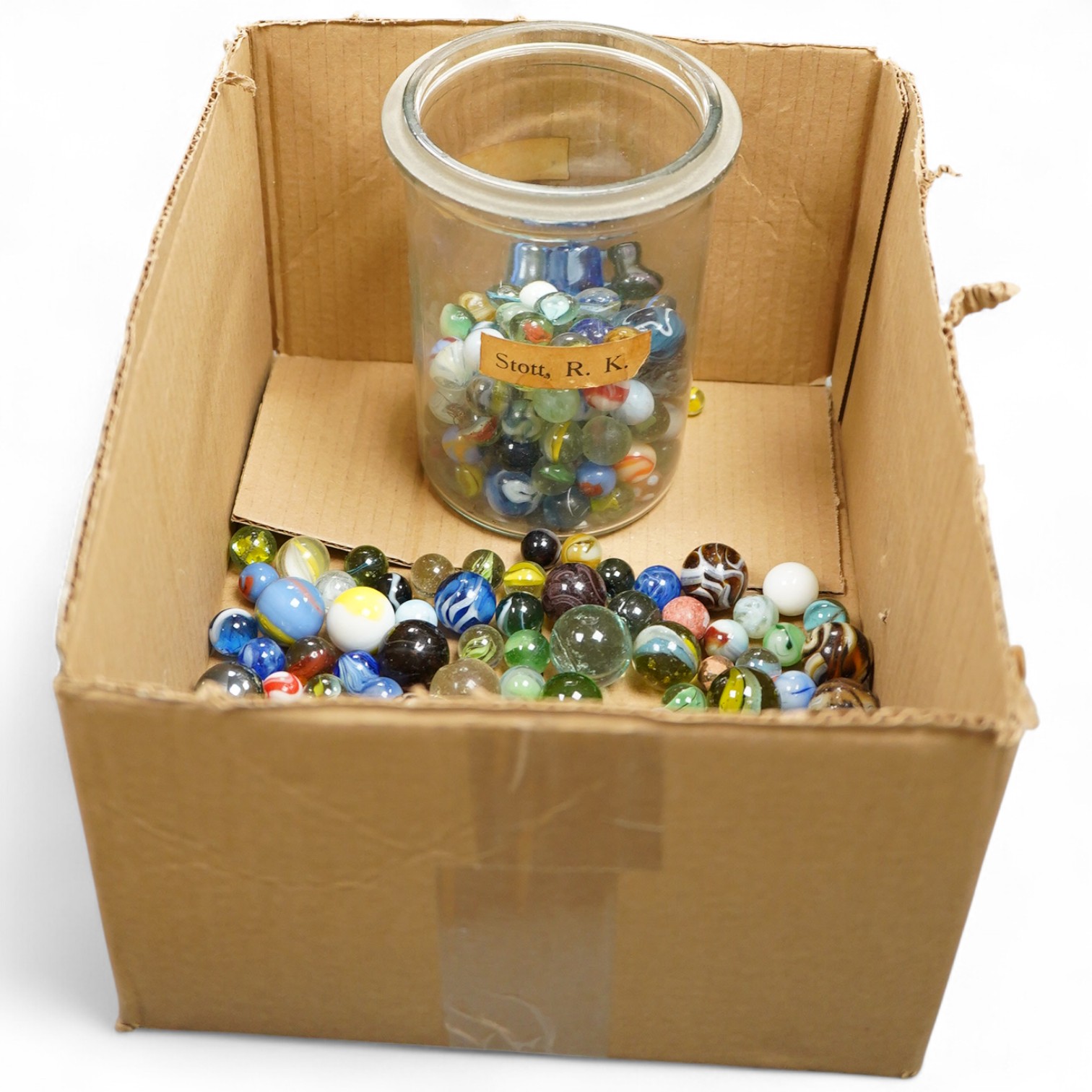 A collection of old marbles